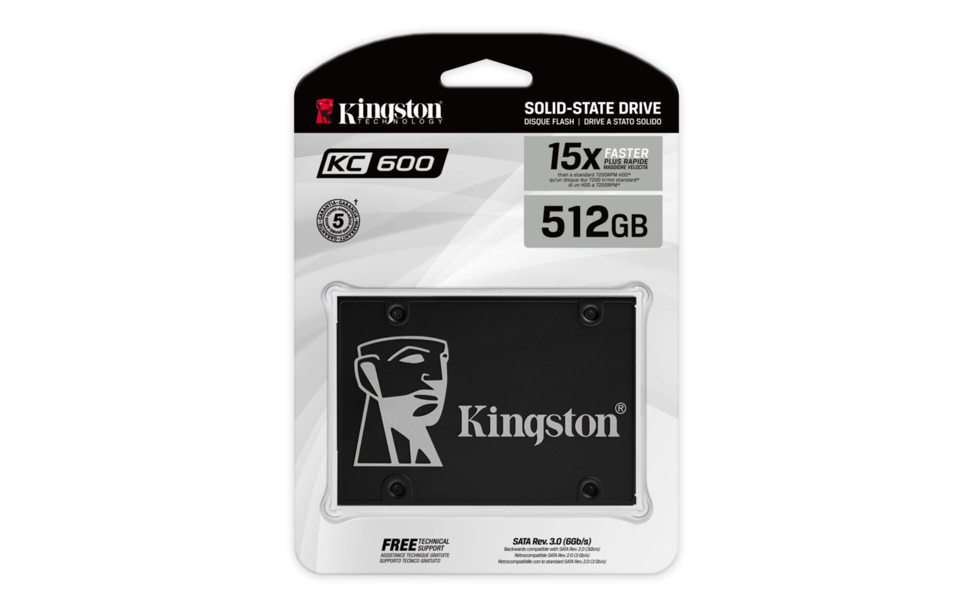 SSD Kingston KC600 512GB Sata3  SKC600/512G 2,5